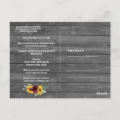 Herfst Burgundy Sunflower Barn Wedding Postponed Briefkaart (Achterkant)