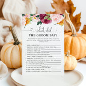 Herfst burgundy Wat zei de groom over vrijgezellen