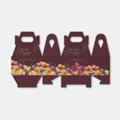 Herfst Burgundy Waterverf Bloem Bruiloft Feest  Bedankdoosjes (Uitgevouwen)