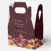 Herfst Burgundy Waterverf Bloem Bruiloft Feest  Bedankdoosjes (Geopend)