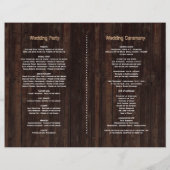 Herfst Burgundyrozen Zonnebloemen Oud Hout Program Flyer (Achterkant)