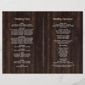 Herfst Burgundyrozen Zonnebloemen Oud Hout Program Flyer (Achterkant)