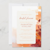 Herfst Burnt Red Modern Vrijgezellenfeest Kaart (Voorkant)