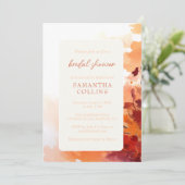 Herfst Burnt Red Modern Vrijgezellenfeest Kaart (Staand voorkant)