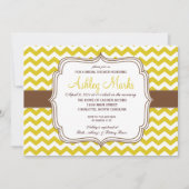 Herfst Burt Yellow chevron INvitation Kaart (Voorkant)