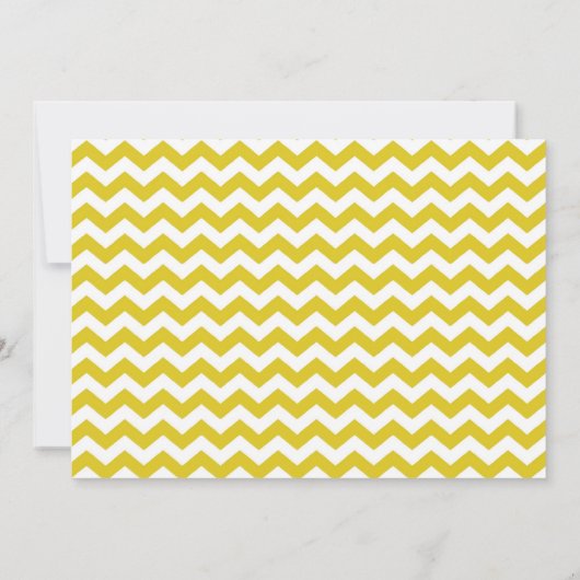 Herfst Burt Yellow chevron INvitation Kaart (Achterkant)
