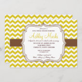 Herfst Burt Yellow chevron INvitation Kaart (Voorkant / Achterkant)