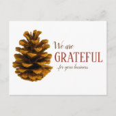 Herfst Business bedankkaarten - Pinecone Briefkaart (Voorkant)