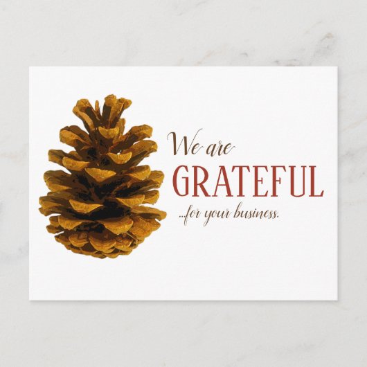 Herfst Business bedankkaarten - Pinecone Briefkaart (Voorkant)