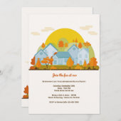 Herfst Buurt Blok Party Uitnodiging (Voorkant / Achterkant)