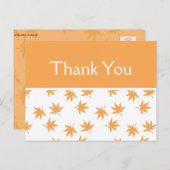 Herfst C geel bladeren bruiloft gunst dank u Briefkaart (Voorkant / Achterkant)