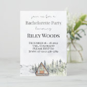 Herfst Cabin & Pumpkins Bachelorette Uitnodiging (Staand voorkant)