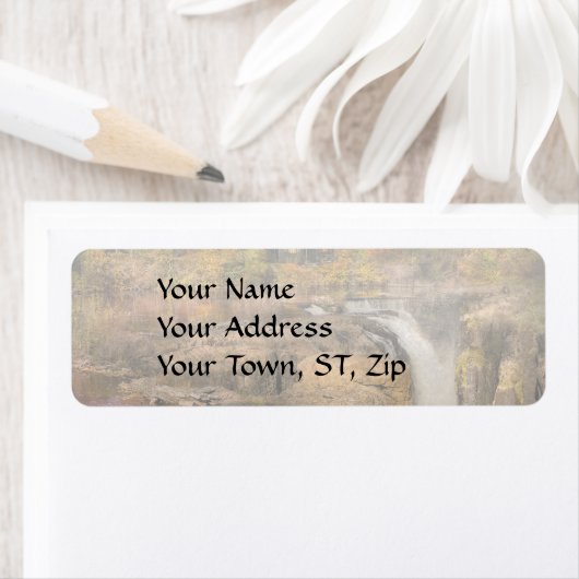 Herfst - Cabine door waterval Etiket (Insitu)