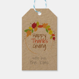 herfst cadeaulabel