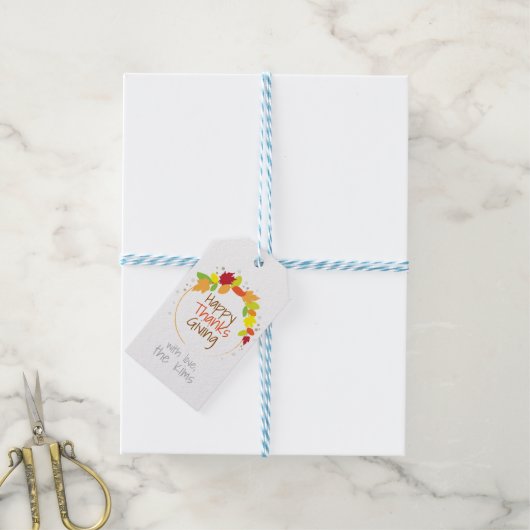 herfst cadeaulabel (Met Touw)