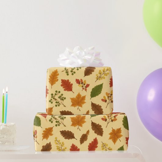 Herfst Cadeaupapier - Herfstbladeren (Feestgeschenken)