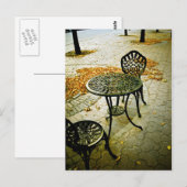 Herfst Cafe Patio 02 Briefkaart (Voorkant / Achterkant)