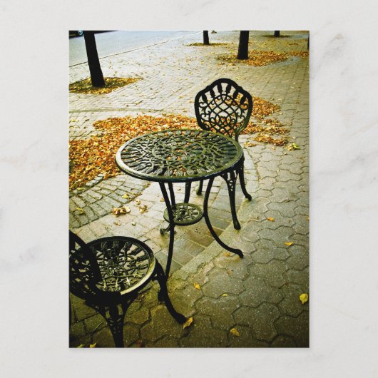 Herfst Cafe Patio 02 Briefkaart (Voorkant)