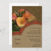 Herfst Cala Lily Bouquet Wedding Invitation Kaart (Voorkant / Achterkant)