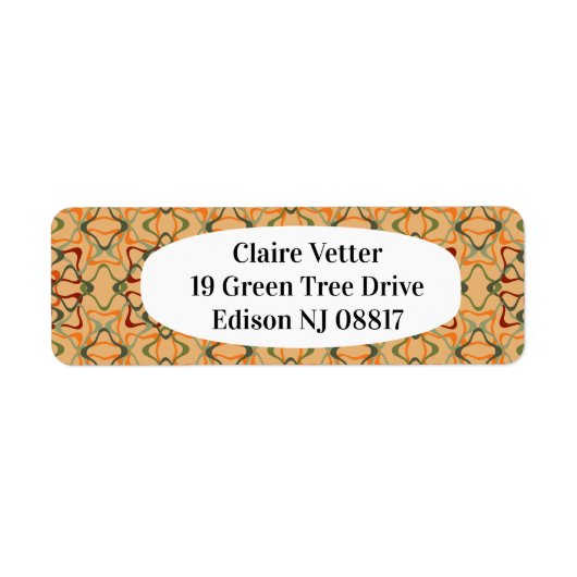 Herfst caleidoscoop etiket (Voorkant)