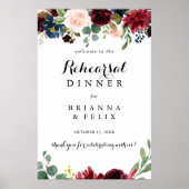 Herfst Calligrafie repesal Dinner Welcome Sign. Poster (Voorkant)