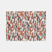 Herfst Camouflage Fleece Deken (Voorkant (Horizontaal))