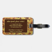 Herfst Camouflage Glitter Sinaasappel Jacht Camo Bagagelabel (Achterkant horizontaal)