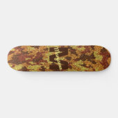 Herfst Camouflage Glitter Sinaasappel Jacht Camo Persoonlijk Skateboard (Horizontaal)
