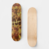 Herfst Camouflage Glitter Sinaasappel Jacht Camo Persoonlijk Skateboard (Voorkant)