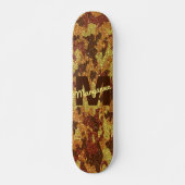 Herfst Camouflage Glitter Sinaasappel Jacht Camo Persoonlijk Skateboard (Voorkant)