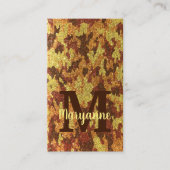 Herfst Camouflage Glitter Sinaasappel Jacht Camo Visitekaartje (Voorkant)