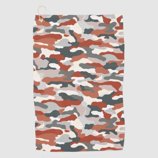 Herfst Camouflage Golfhanddoek (Voorkant)