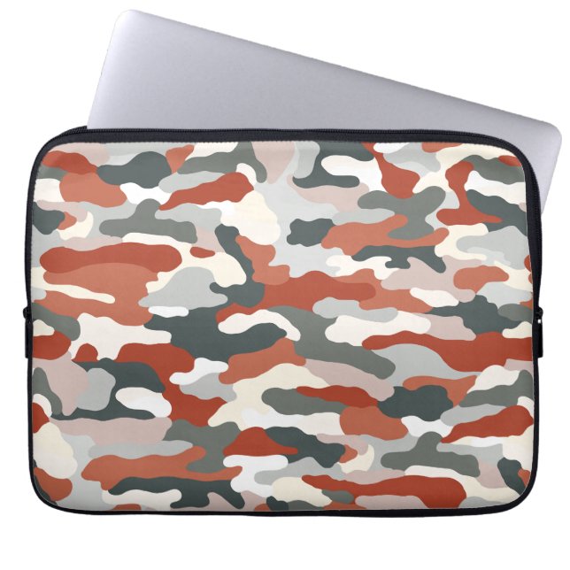 Herfst Camouflage Laptop Sleeve (Voorkant)