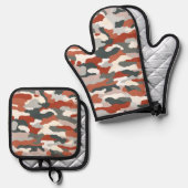 Herfst Camouflage Ovenwant & Pannenlap Set (Voorkant / Achterkant)