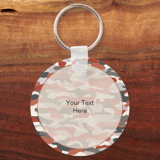 Herfst Camouflage Rugged Aluminium Sleutelhanger (Achterkant)