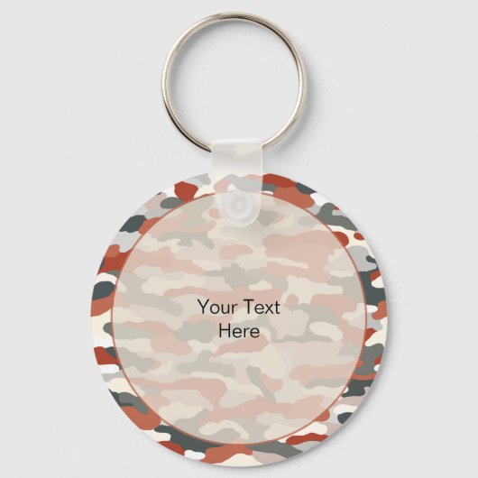 Herfst Camouflage Rugged Aluminium Sleutelhanger (Achterkant)