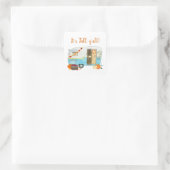  Herfst Camper Trailer Vierkante Sticker (Tas)