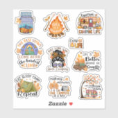 Herfst Camping, Camp Life Sticker Pack (Vel)