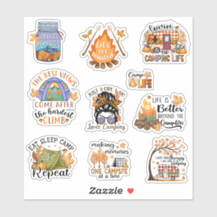 Herfst Camping, Camp Life Sticker Pack
