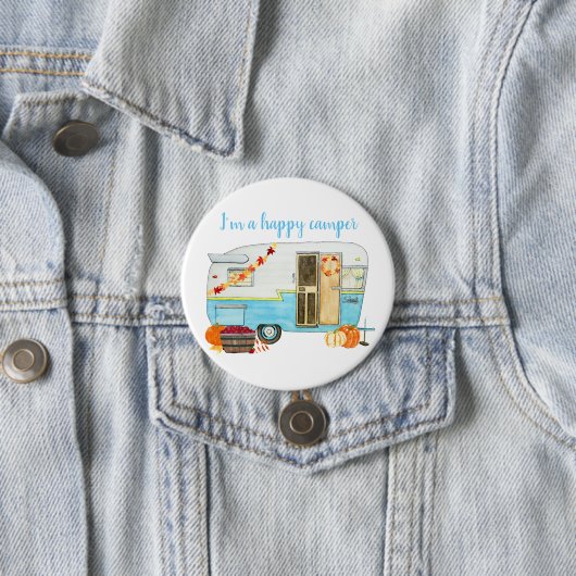 Herfst Camping Trailer Ronde Button 7,6 Cm (In situ)