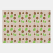 Herfst Candy Appels Groenelementen Inpakpapier Vel (Voorkant)