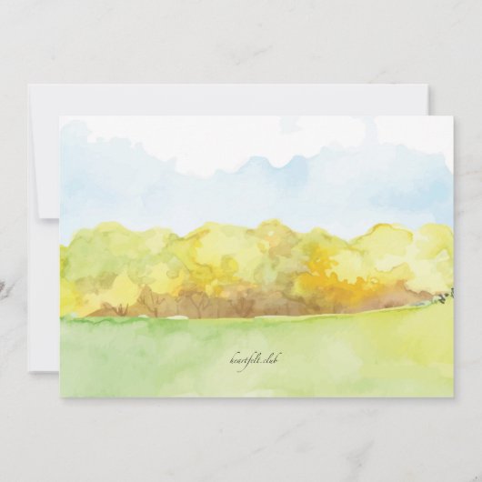 Herfst Canopy Invitation Kaart (Achterkant)