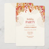 Herfst Canopy Invitation Kaart (Voorkant / Achterkant)