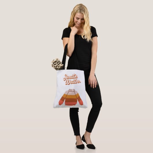 herfst canvas tas (Op model)