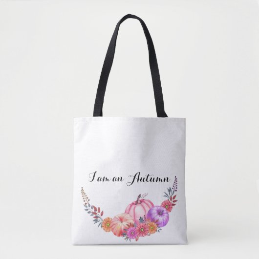 herfst canvas tas met pompoenen (Voorkant)