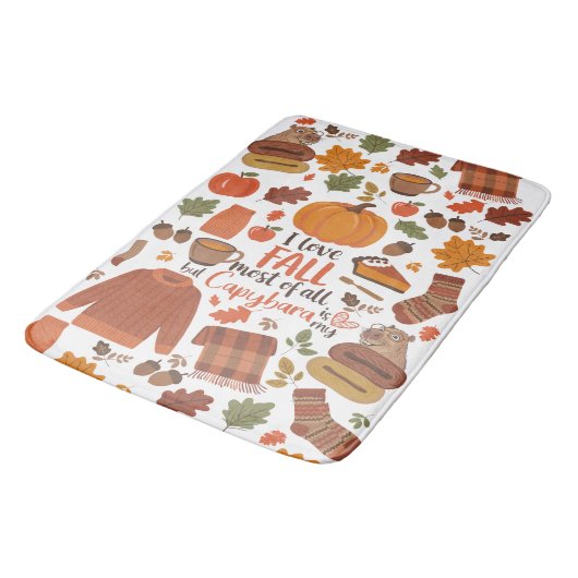 Herfst Capybara badkamermat Badmat (Gekanteld)