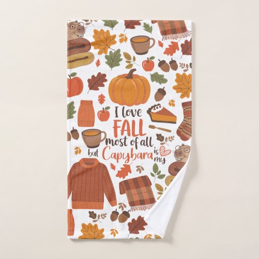  Herfst Capybara Handdoek (Handdoek)