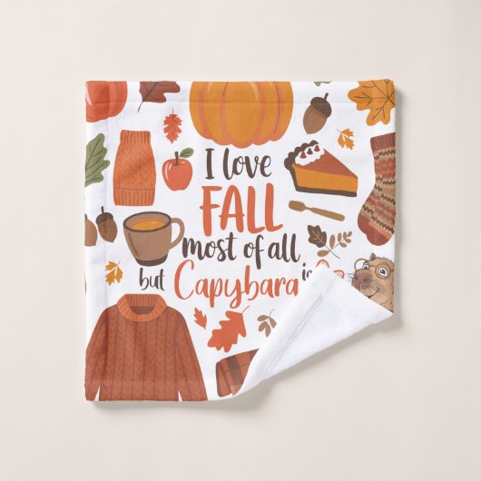 Herfst Capybara Handdoek (Wasdoekje)