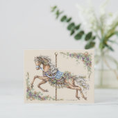 Herfst Carrousel Paard Briefkaart (Staand voorkant)