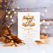 Herfst Carrousel pompoen is op de weg baby shower